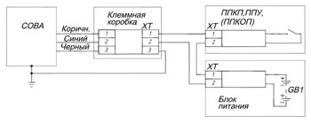 Электрическая схема подключения изделия