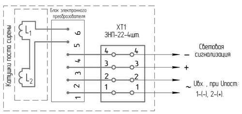 Схема электрических соединений ПСВМ-Х-ХХХ